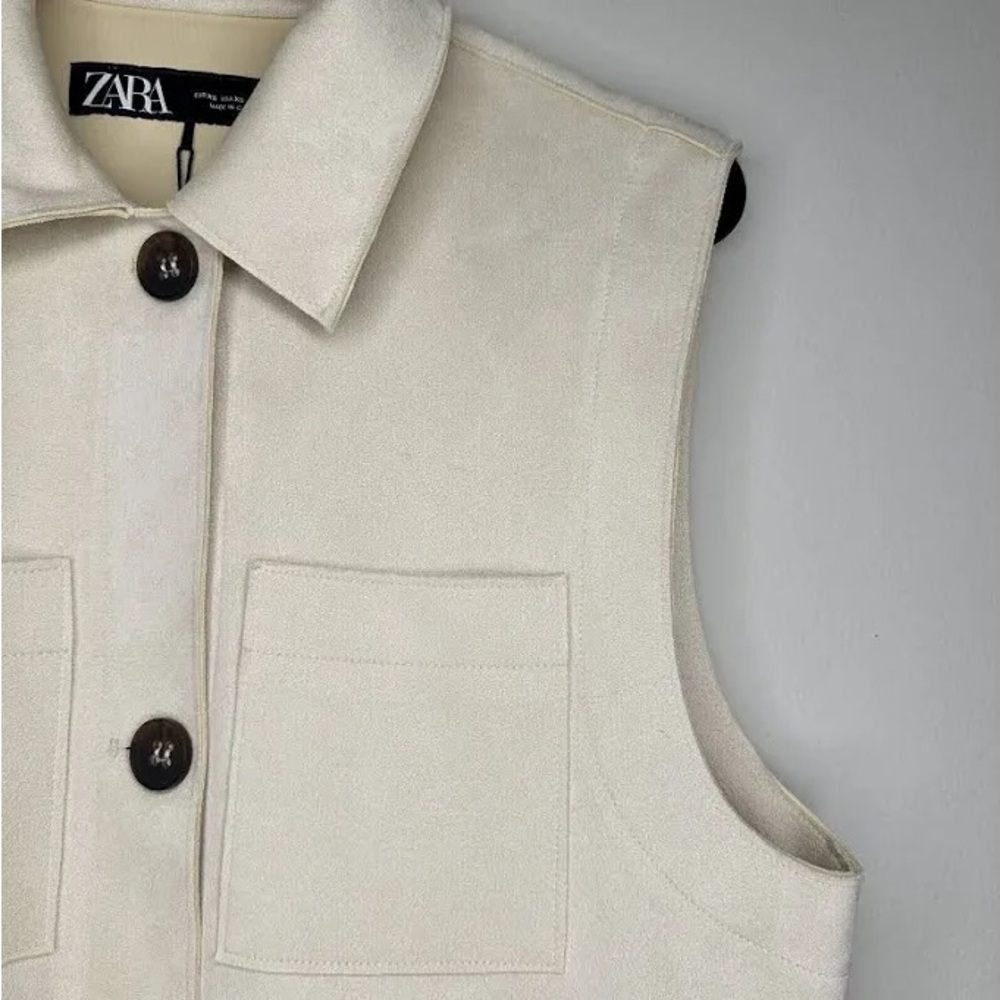 ZARA Faux Suede Vest - Picture 4 of 5